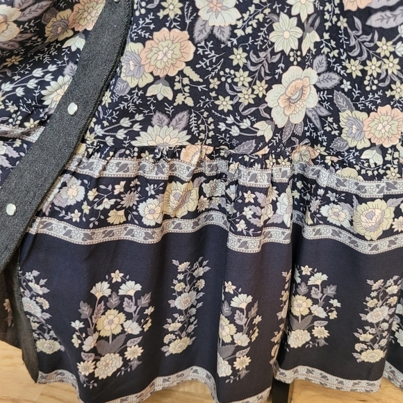 Davi & Dani Sleevelss Floral Snap-Front A-Line Ankle Length Maxi Dress - Size S - Picture 10 of 16